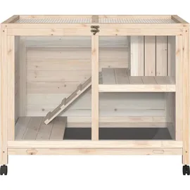 PawHut Kaninchenstall 91,5 x 53,3 x 73 cm Natur