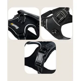 LIONTO Hundegeschirr Schwarz XL
