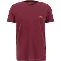 Alpha Industries Basic Small Logo Kurzarm-t-shirt - Burgundy -