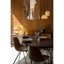 Dutchbone Esstisch CLASS mit Fischgrät Platte rund Ø 120 cm von DutchBone - Braun