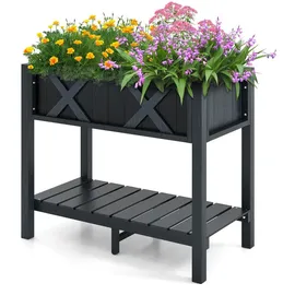 Costway Hochbeet 86 x 45 x 73 cm Schwarz