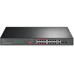 TP-Link TL-SL1218MP V216-Port 10/100 Mbps + 2-Port Gigabit Rackmount Switch mit 16-Port PoE+