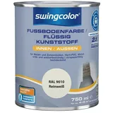 swingcolor 2in1 Flüssigkunststoff / Fußbodenfarbe RAL 9010  (Reinweiß, 750 ml, Seidenmatt)