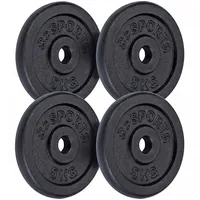 ScSPORTS Hantelscheiben Gusseisen Set 20 kg schwarz