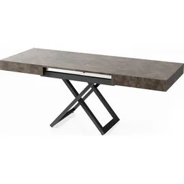 WFL GROUP Cavetta Dunkelgrau Holzoptik 120 x 80 x 76 cm