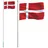 vidaXL Flagge Dänemarks mit Mast 6,23 m Aluminium