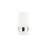 Möbel Kraft Rillenkerze Powder Ø 7 cm 15 cm weiß