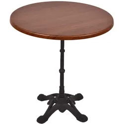 Bistrotisch Set Bennet Ø70cm Tischgestell Gusseisen schwarz Garten Tisch Gestell