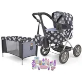 509 Crew Doll Stroller Pram 18 Piece Combo Value Play Set, Ages 3+