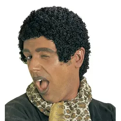 Schwarze Afroperücke Im Wet-Look - OS