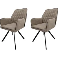 Hti-Living Esszimmerstuhl Tumalo 2er-Set Braun