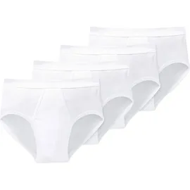 SCHIESSER Slip unifarben weiß L 4er Pack