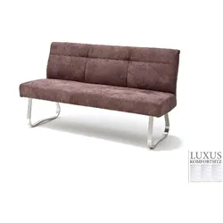 Polsterbank MCA FURNITURE "Talena", braun, B:160cm H:88cm T:66cm, Edelstahl, Sitzbänke, mit einem Edelstahl Gestell, in zwei Farbvarianten und zwei Breite