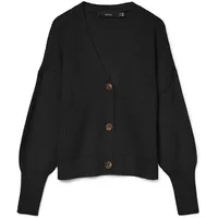 Vero Moda VMLEA LS V-Neck Cuff Cardigan Schwarz XL