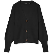 Vero Moda VMLEA LS V-Neck Cuff Cardigan Schwarz XL