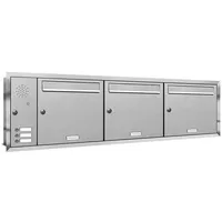 AL Briefkastensysteme Edelstahl Unterputz Briefkastenanlage Silber