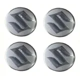 ERMEBE Auto Nabendeckel für Suzuki Grand Vitara 2012-2015, Radnabenkappen Felgendeckel Radnabendeckel Wheel Caps Nabenkappen Zentralabdeckung Abzeichen Aufkleber Zubehör,Silver-1-4pcs