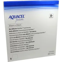 AQUACEL Foam nicht adhäsiv 20x20 cm Verband