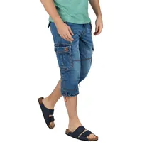Timezone Herren 3/4 Cargo Jeans LOOSE MILESTZ SHORT Mid