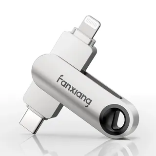 Fanxiang 64GB USB Stick 80MB/s Hochgeschwindigkeit USB 3.2 Gen1 Type-C + Lightning Kompatibel mit Windows, Mac, iOS