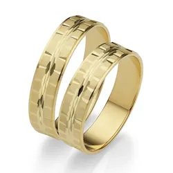 Trauring FIRETTI "Schmuck Geschenk Gold 375 Hochzeit Ehering "LIEBE"" Gr. 66, gold (gelbgoldfarben), Fingerringe, 66, Gelbgold 585, 5mm, Made in Germany