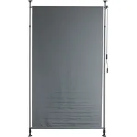 Garden Pleasure Garten-Paravent 150 x 316 cm grau Aluminium