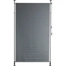 Garden Pleasure Garten-Paravent 150 x 316 cm grau Aluminium