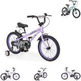 Byox Kinderfahrrad 18 Zoll Pixi, Klingel, Reflektoren, Stützräder, ab 5 Jahre violett