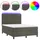 vidaXL Boxspringbett mit Matratze & LED Dunkelgrau 140x200 cm Samt