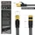 CSL - 5m CAT 7 Netzwerkkabel Flach und Dünn - Lan Kabel für 10 Gigabit High Speed, Internetkabel, Flachbandkabel, Verlegekabel - 10 Gbps Cat.7 RJ45 Kabel für Switch Router Modem PC, 5 Meter Schwarz