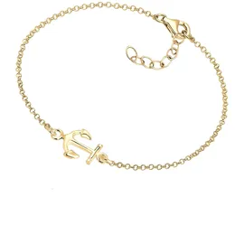 Elli Ankerarmband Damen goldfarben 925 Sterling Silber Größe 17