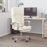 vidaXL Bürostuhl mit Massagefunktion Creme Kunstleder -