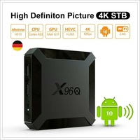 Neu 2022 Smart TV BOX X96Q Android 10.0 Quad-Core WIFI Netzwerk Media Player DE