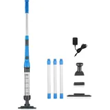 SucceBuy Wiederaufladbarer Poolsauger 8,5 GPM Reiniger mit 1 Stunde Laufzeit und Verlängerungsstange