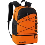 Erima Rucksack Club 5 Multifunktionsrucksack mit Bodenfach Orange/Schwarz One Size