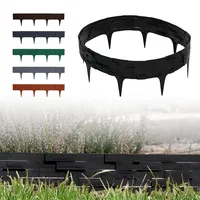GARDENIX Beeteinfassung 316 x 20 cm 4 Stück Schwarz