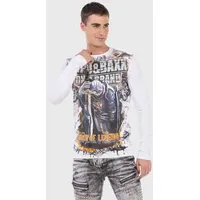 Cipo & Baxx "Sweatshirts", Herren, Gr. XL, weiß, 95%