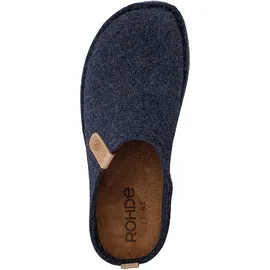 ROHDE Herren Pantoffel Hausschuh Softfilz Wechselfußbett Lucca-H 6940, Größe:47 EU, Farbe:Blau