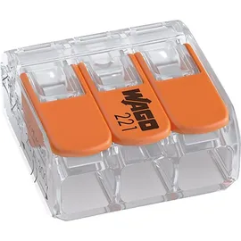 WAGO Compact-Verbindungsklemme bis 4 mm2 3-Leiter 50 St. 221-413