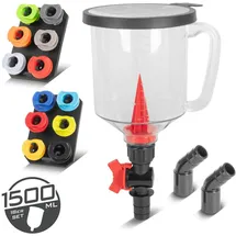 STAHLWERK Kfz-Öltrichter-Set 12 Kfz-Adaptern Trichtervolumen 1500 ml,