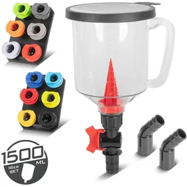 STAHLWERK Kfz-Öltrichter-Set 12 Kfz-Adaptern Trichtervolumen 1500 ml,
