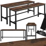 Tectake Sitzbank Industrial Style Braun 108 x 32,5 x 50 cm