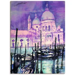 Artland Leinwandbild »Venedig, Santa Maria della Salute«, Venedig, (1 St.), auf Keilrahmen gespannt Artland Farbe Bild(er): lila