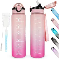 Luxuskollektion Trinkflasche 1L BPA-frei mit Stroh