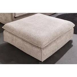 Riess-Ambiente Großer Hocker Heaven 100cm champagner beige Bouclé Polsterhocker Federkern