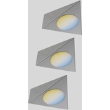 Paulmann CC Start Trigo Unterbauleuchte 3er Set 2.10W Warmweiß Nickel