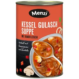 Menzi Fertiggericht, Menzi Kessel Gulasch Suppe mit Rindfleisch typisch ungarisch 4200g