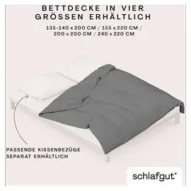 schlafgut Knitted Jersey Uni Grau 155 x 220 cm + 80 x 80 cm