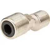 tecuro S-Anschluss schallreduziert für Wandarmaturen 3/4 x 1/2 Zoll Messing vernickelt