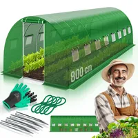 Kesser Folien-Gewächshaus Stabil Stahl Grün Folie 170 g/m2 24 m2